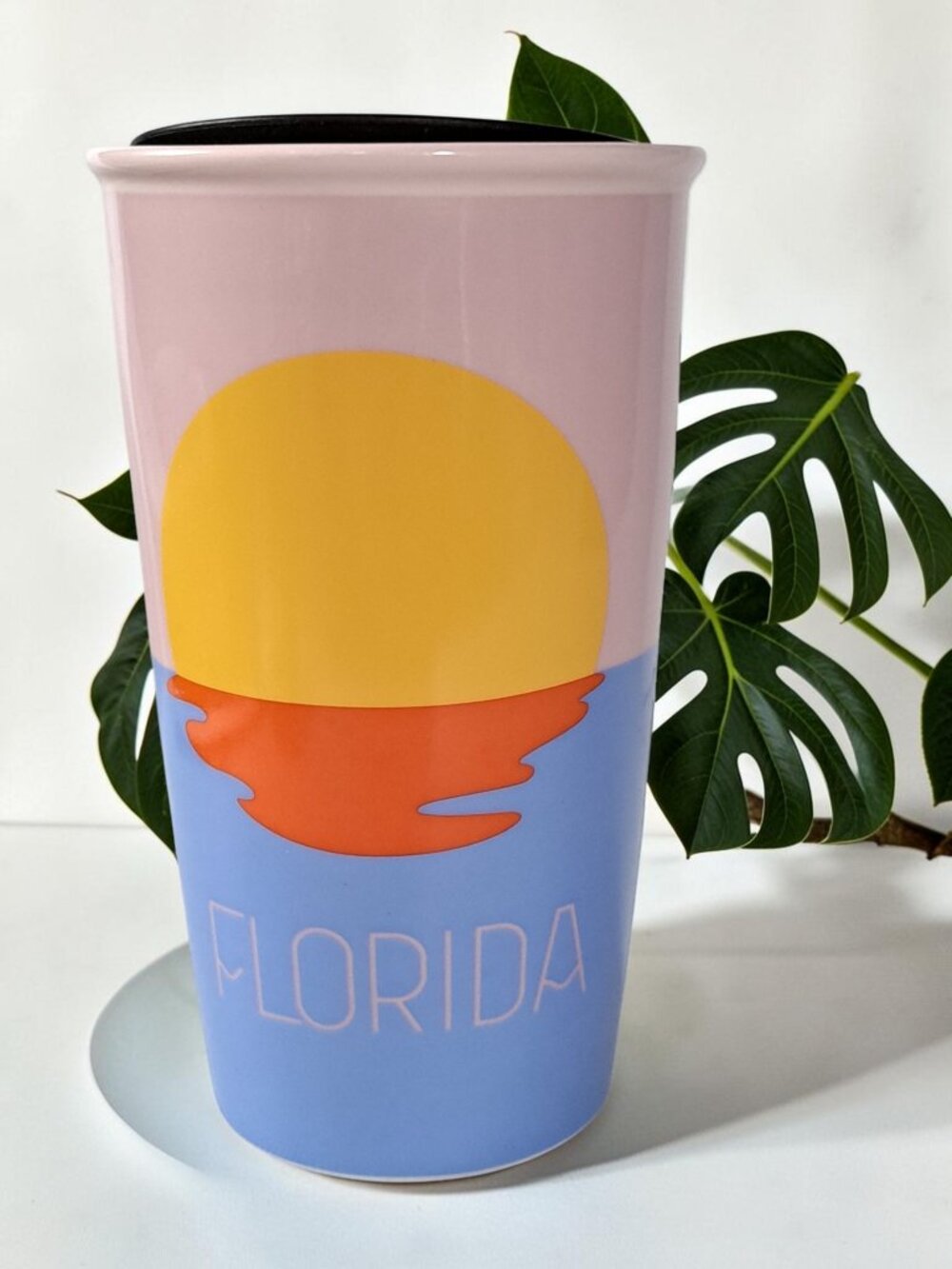 Starbucks Florida Sunset Pelican Ceramic Traveler Tumbler Coffee Mug 12oz